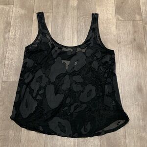 Womens Patterson J Kincaid Sheer Animal Print Sleeveless Tank Top‎ Shirt